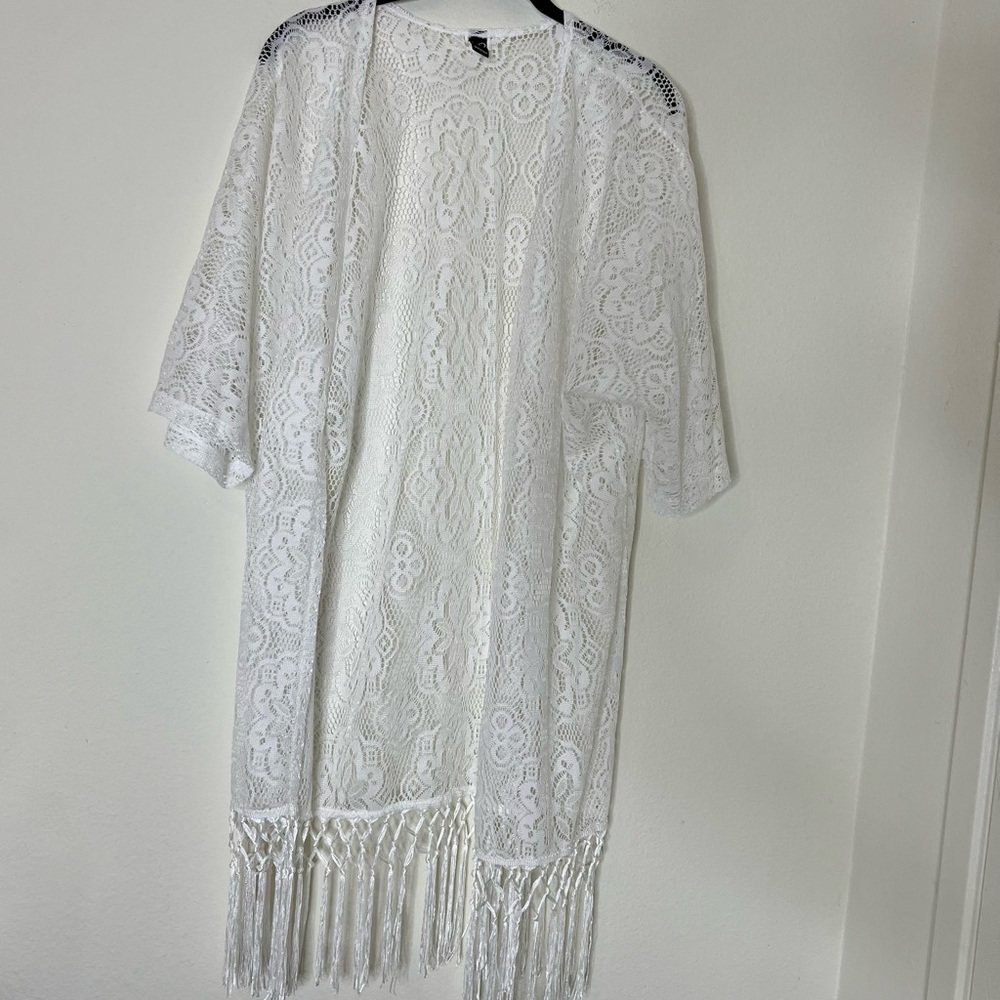 Windsor White Lace Cover Up